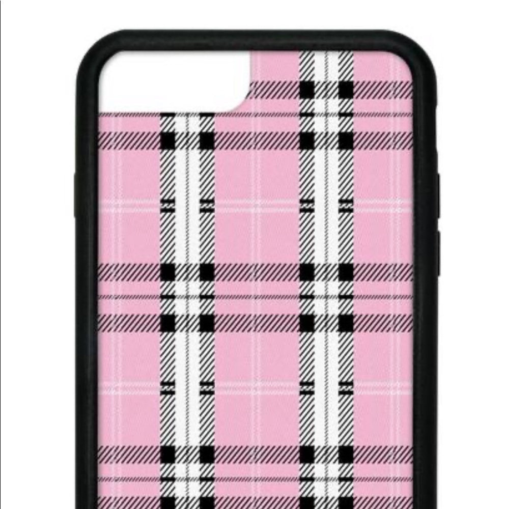 Pink plaid 6,7,8 plus + case